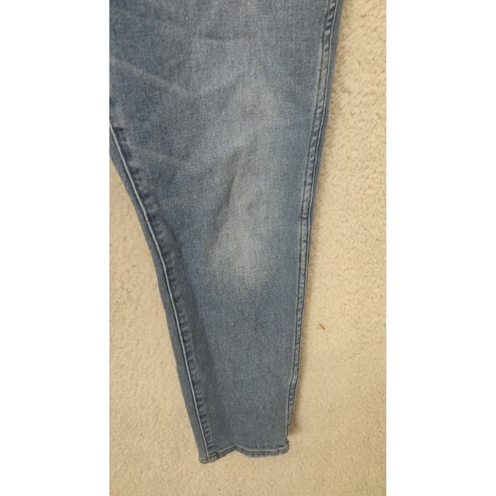 Madewell Women Jeans 33x26 Blue Cotton Blend High Rise Straight Leg Regular Fit